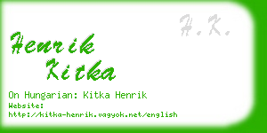 henrik kitka business card